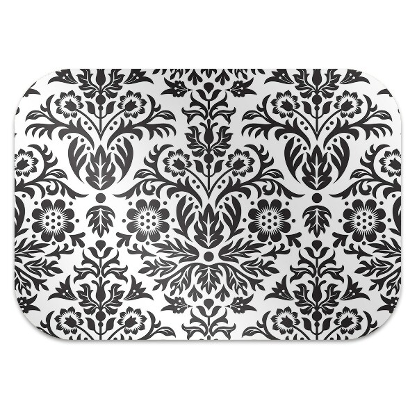 Desk chair mat floral pattern