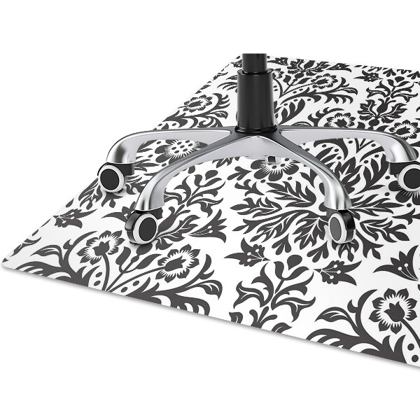 Desk chair mat floral pattern