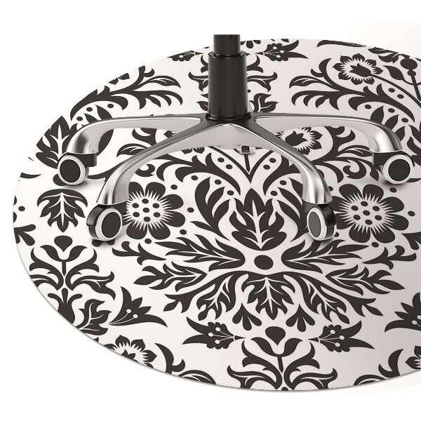 Desk chair mat floral pattern