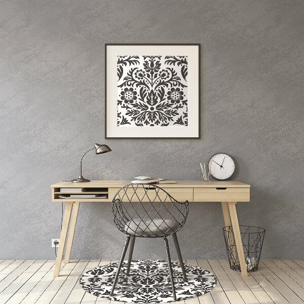 Desk chair mat floral pattern
