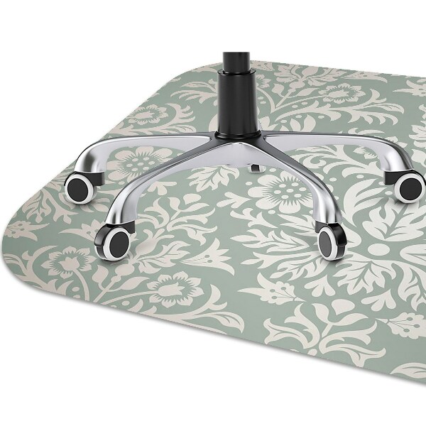 Desk chair mat floral pattern