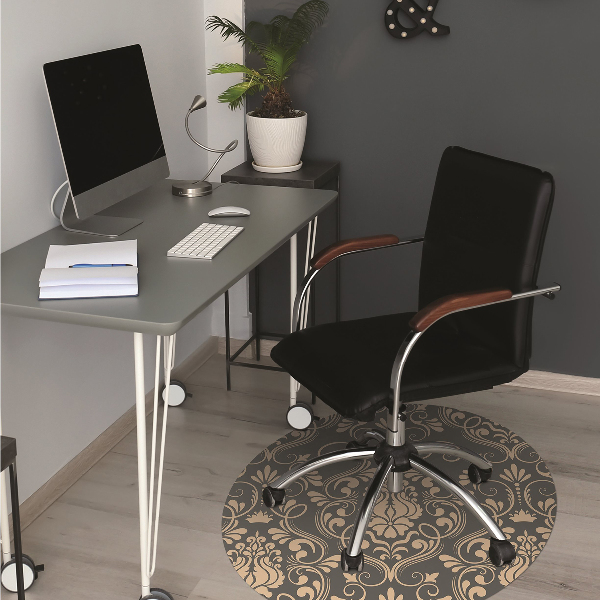 Office chair floor protector Golden ornament