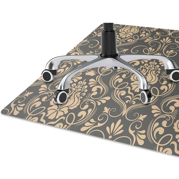 Office chair floor protector Golden ornament
