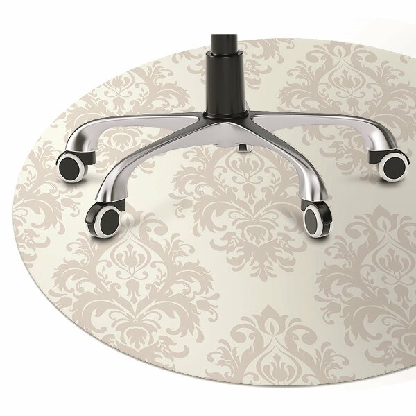 Chair mat floor panels protector Damascene pattern