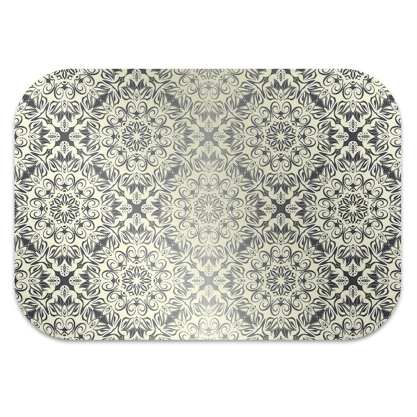 Desk chair mat floral pattern