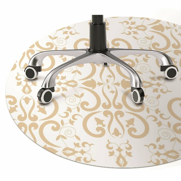 Desk chair mat baroque pattern
