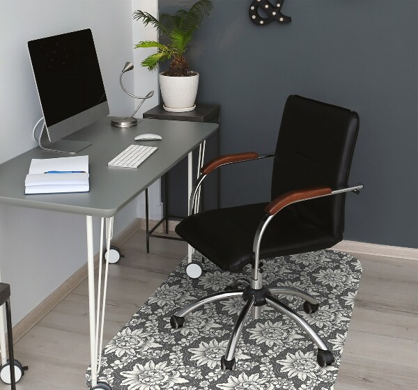 Chair mat floor panels protector Damascene pattern