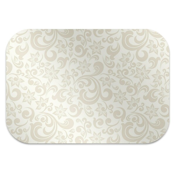 Desk chair mat baroque pattern
