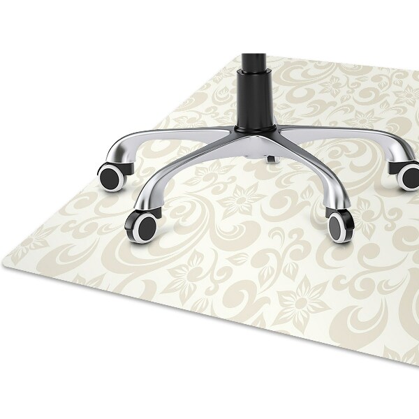 Desk chair mat baroque pattern