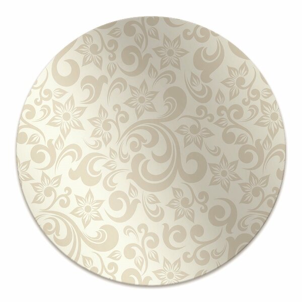Desk chair mat baroque pattern