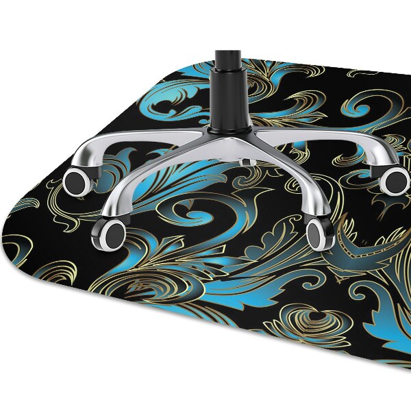 Desk chair mat baroque pattern