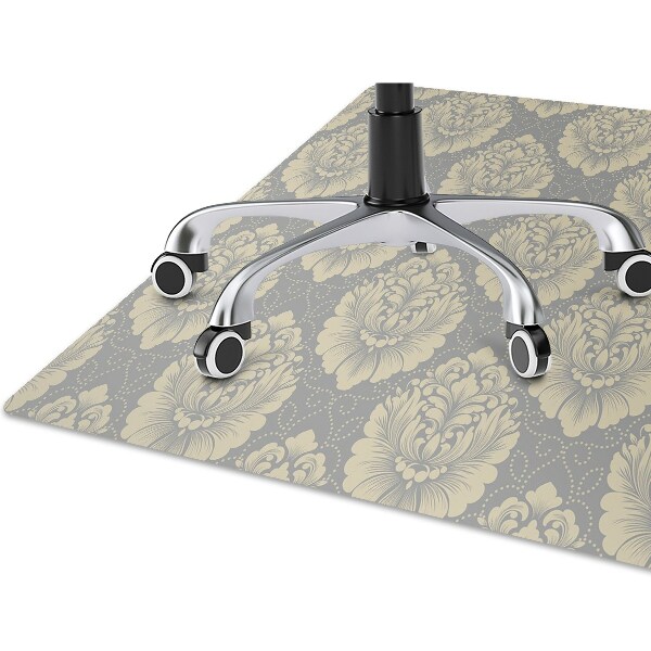 Chair mat floor panels protector Damask pattern