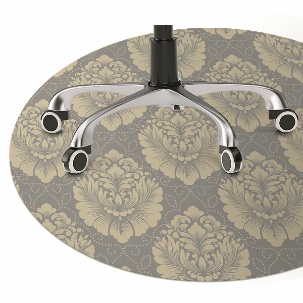 Chair mat floor panels protector Damask pattern