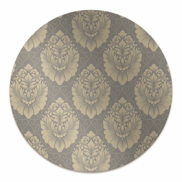 Chair mat floor panels protector Damask pattern