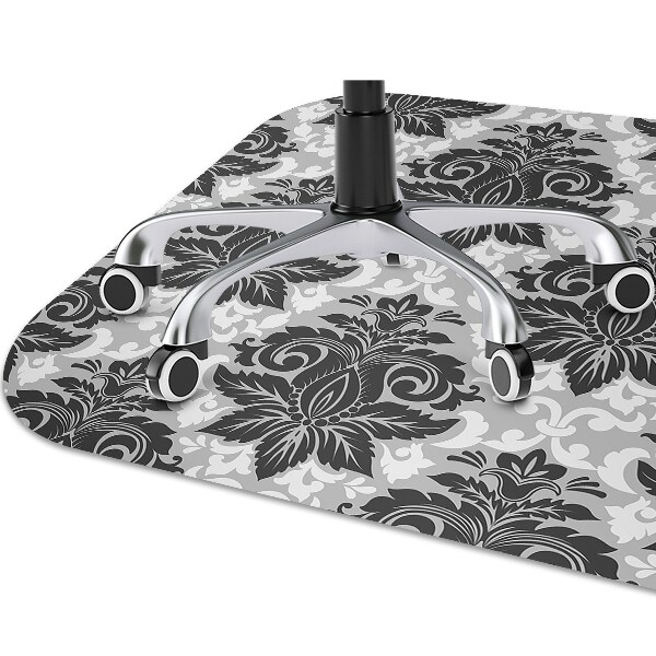 Office chair floor protector gray pattern