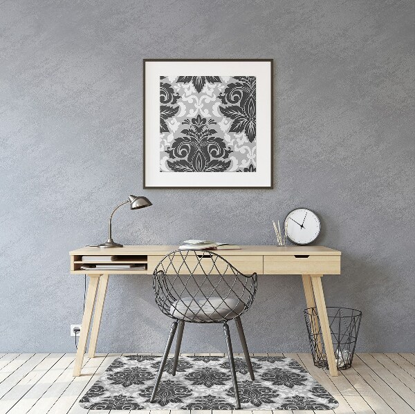 Office chair floor protector gray pattern
