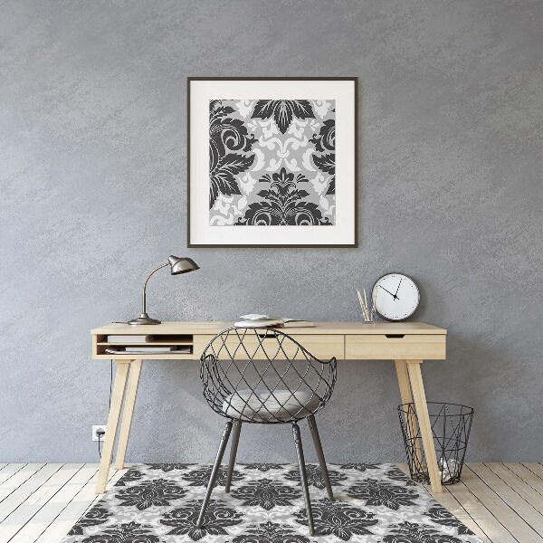 Office chair floor protector gray pattern