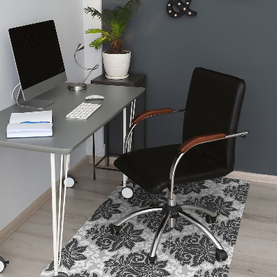 Office chair floor protector gray pattern
