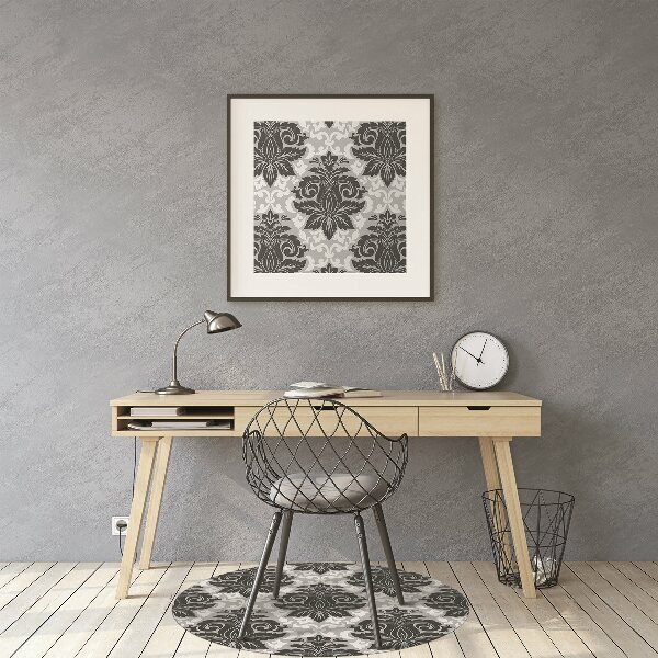 Office chair floor protector gray pattern