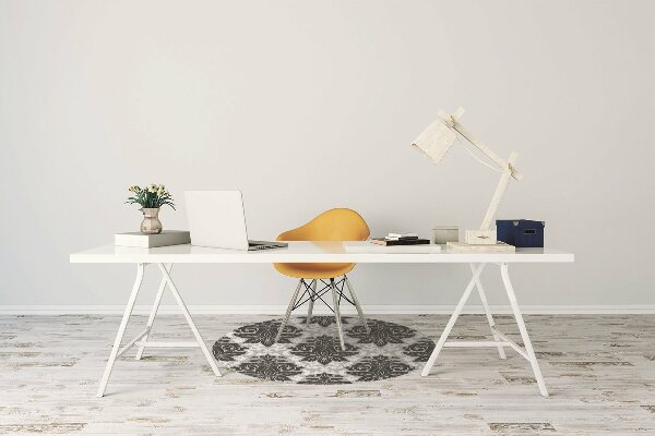 Office chair floor protector gray pattern