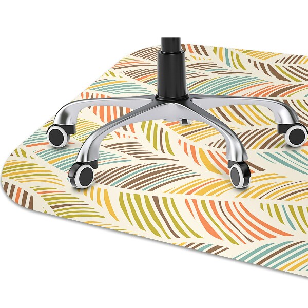 Office chair mat abstract waves