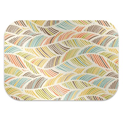 Office chair mat abstract waves