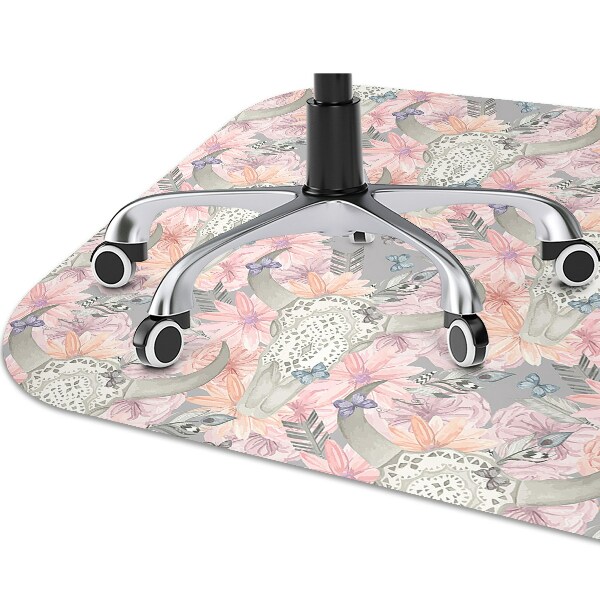Desk chair mat skulls bulls