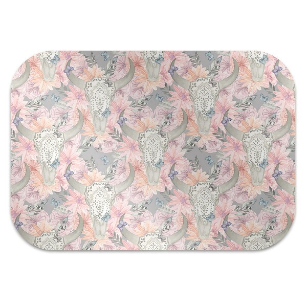 Desk chair mat skulls bulls