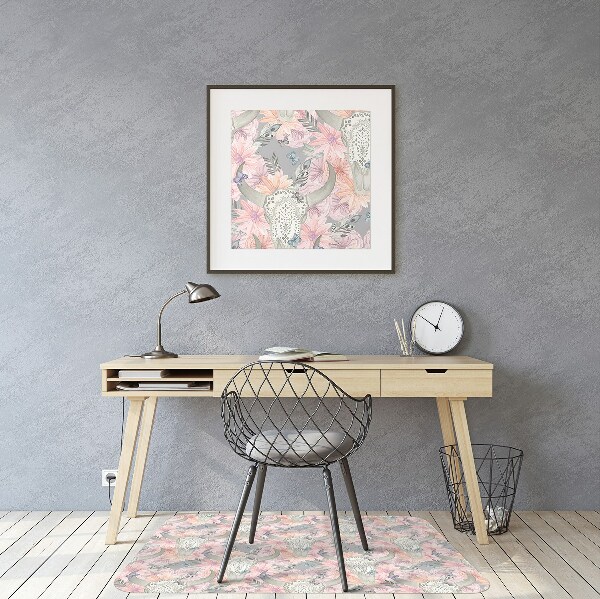 Desk chair mat skulls bulls