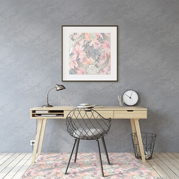 Desk chair mat skulls bulls