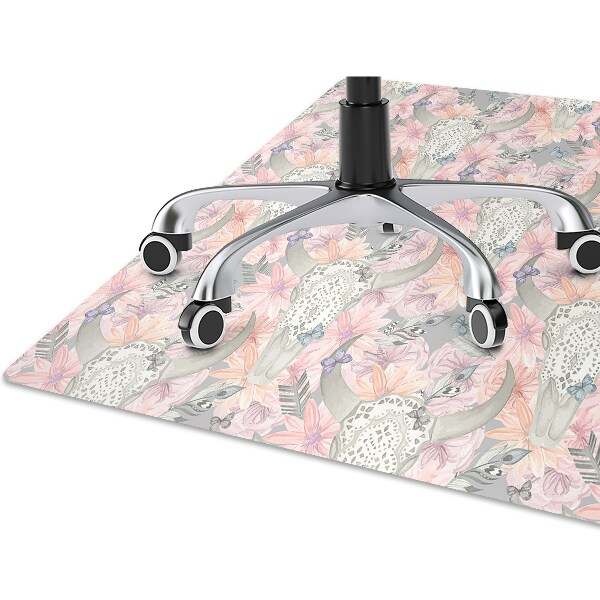 Desk chair mat skulls bulls