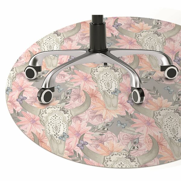 Desk chair mat skulls bulls
