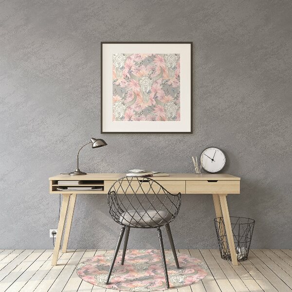 Desk chair mat skulls bulls