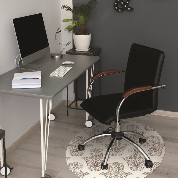 Office chair floor protector brown symbol