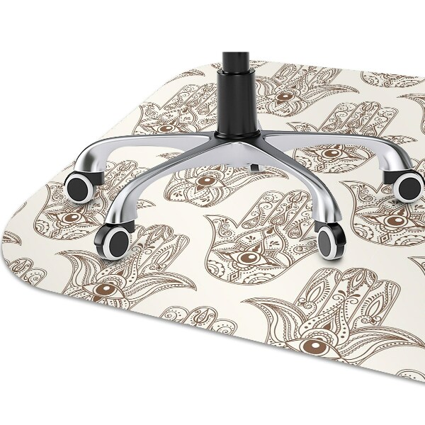 Office chair floor protector brown symbol