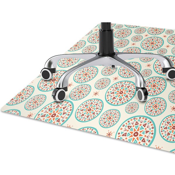 Office chair mat Indian art