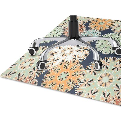 Chair mat floor panels protector colorful mandalas