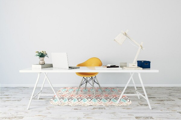 Desk chair mat ethnic pattern