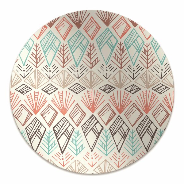 Desk chair mat ethnic pattern