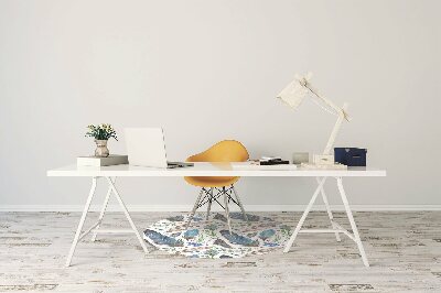 Computer chair mat Bird feathers