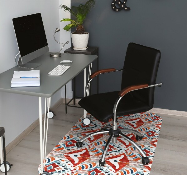 Desk chair mat ethnic style