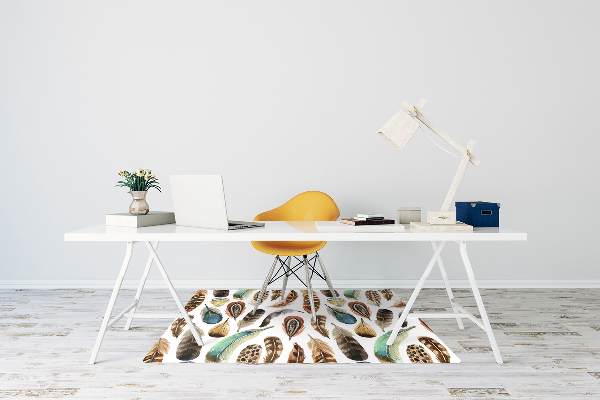 Office chair floor protector watercolor pen