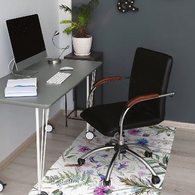 Computer chair mat Field flowers