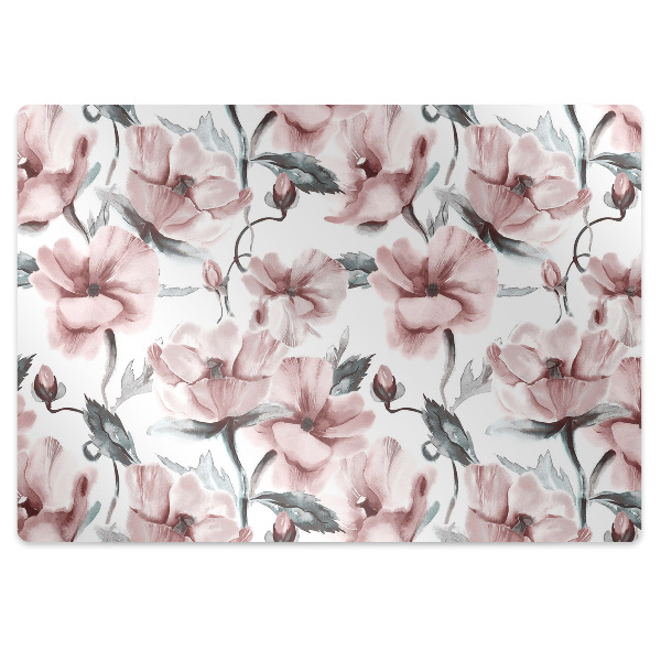 Office chair floor protector floral image