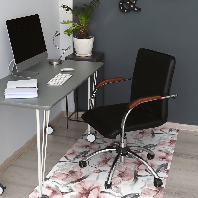 Office chair floor protector floral image