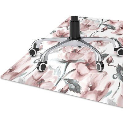 Office chair floor protector floral image