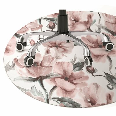 Office chair floor protector floral image