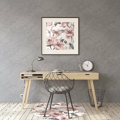 Office chair floor protector floral image