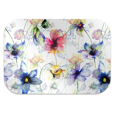 Computer chair mat Field flowers