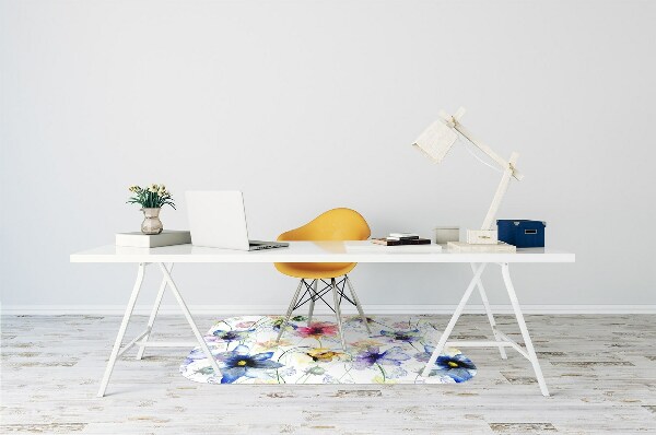 Computer chair mat Field flowers